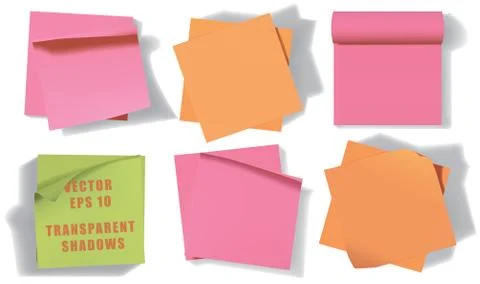 Set of sticky notes. Vector illustration. Eps 10. Illustration