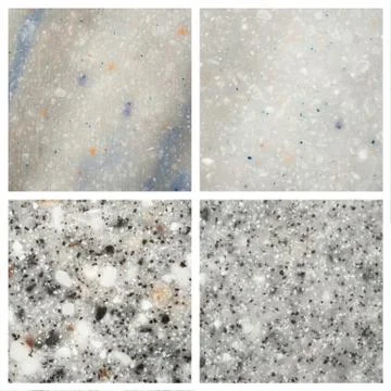 Set of stone backgrounds Stock Photos