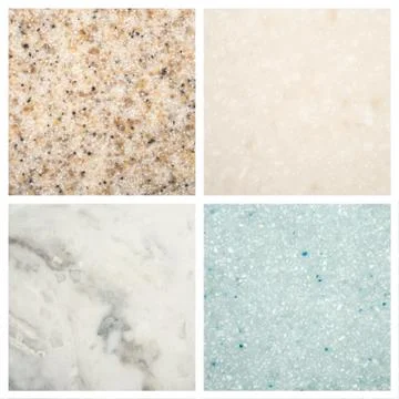 Set of stone backgrounds Stock Photos