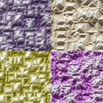 Set of stone blocks seamless generated textures Stock Illustration