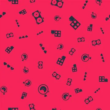 Set Stopwatch, Time chess clock, Hearts for game and Toy building block bricks Ilustración de archivo