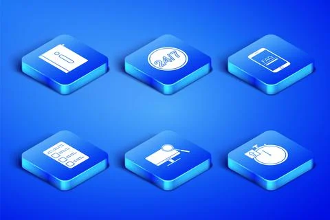 Set Stopwatch, User manual, Computer monitor diagnostics, Create account screen Stock Illustration