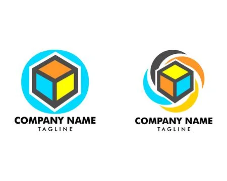 Set of Storage Box Icon Vector Logo Template Stock Illustration