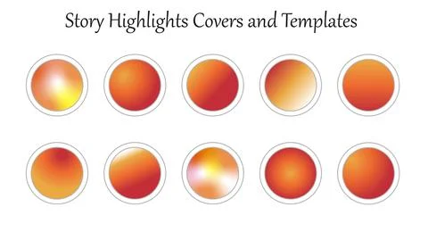 Set of story gradient covers and templates, social media blog design icons Stock Illustration
