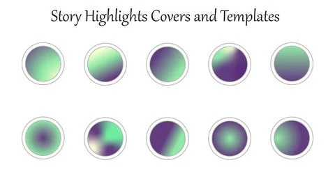 Set of story gradient covers and templates, social media blog design icons Stock Illustration