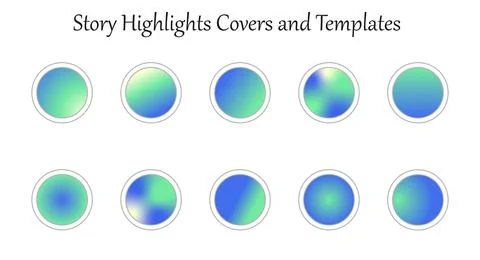 Set of story gradient covers and templates, social media blog design icons Stock Illustration