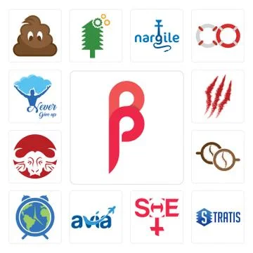 Set of, stratis, she, avia, earth hour, cofee, buffalo brand, claw mark, neve Free Stock Illustration