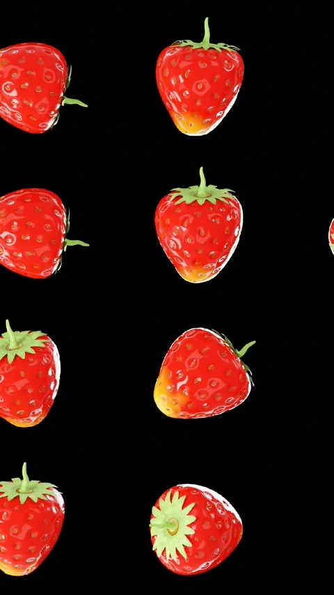 Set of Strawberry Stock Footage 285222866