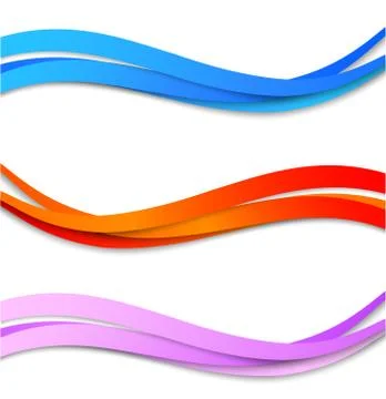 Set of striped banners Stock Illustration