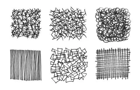 Set of stroked textures Stock Illustration
