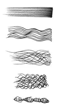 Set of stroked textures Stock Illustration