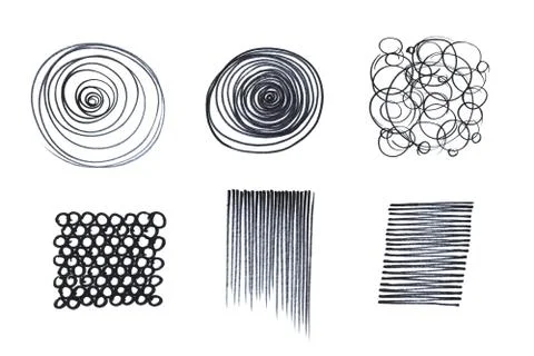 Set of stroked textures Stock Illustration