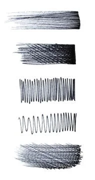 Set of stroked textures Stock-Illustration