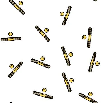Set stud bolt vector seamless pattern Stock Illustration