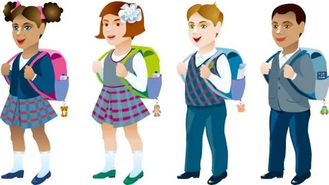 Set of student Иллюстрация