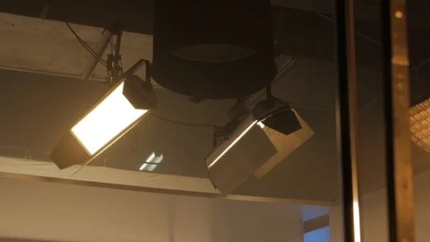 Set Of Studio Film Lighting Stock Footage 119168333
