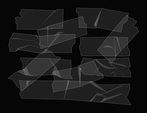 Set of stylish design objects duct tape Stock Illustration