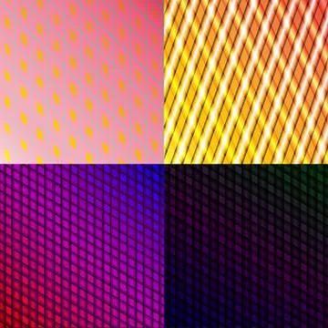 Set of Stylized abstract background  glowing lines. Vector Stock Illustration