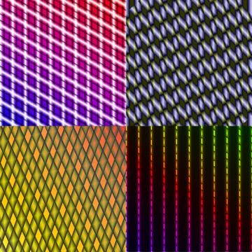 Set of Stylized abstract background  glowing lines. Vector Stock Illustration