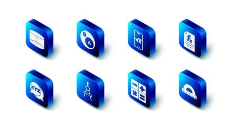 Set Subsets, math, a is subset of b, Square root x glyph, Function mathematical Stock Illustration
