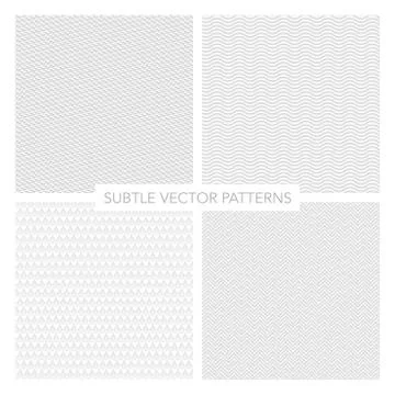 Set of subtle vector patterns Stock Illustration