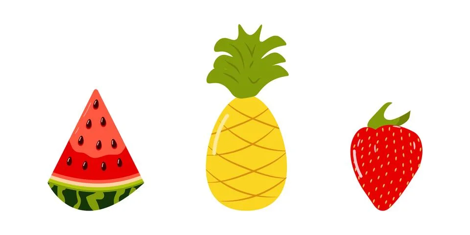 Set of summer elements, beach, summer accessory. Stock Illustration