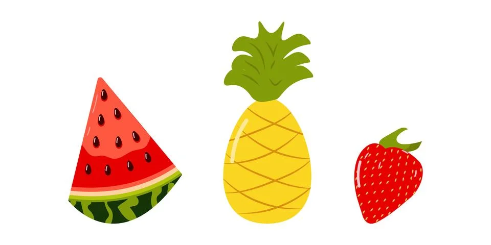 Set of summer elements, beach, summer accessory. Stock Illustration