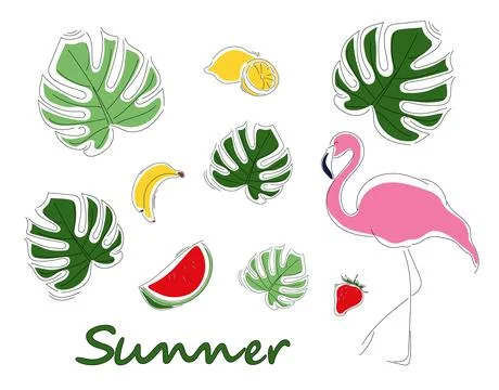 Set of summer elements. Stock-Illustration