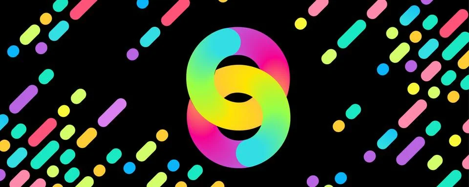 A set of summer multicolor memphis patterns banner. Geometric color teamplate Stock Illustration