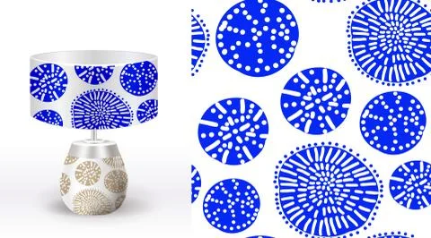 A set of summer seamless unique abstract hand-drawn patterns, demonstrated on Stock Illustration