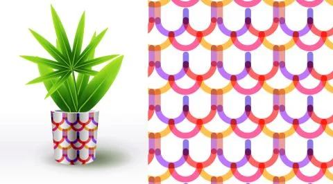A set of summer seamless unique abstract patterns, demonstrated on textile la Stock Illustration