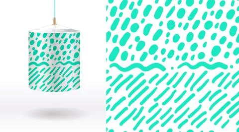 A set of summer seamless unique abstract hand-drawn patterns, demonstrated on Stock Illustration