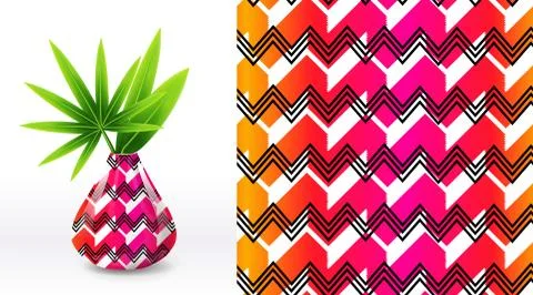 A set of summer seamless unique abstract patterns, demonstrated on ceramic po 스톡 일러스트