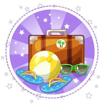 Set summer symbols. Stock-Illustration