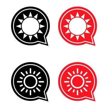 Set of Sun protection factor icon, uv radiation block symbol, sun protect ski Stock Illustration