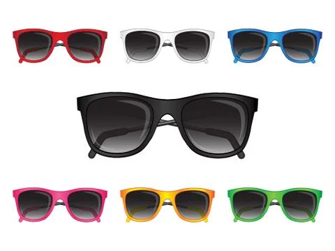 Set of sunglasses Stock Illustration