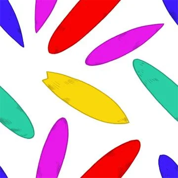 Set of surfboard silhouettes in scale Stock Illustration