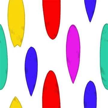 Set of surfboard silhouettes in scale Stock Illustration