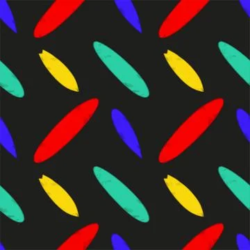 Set of surfboard silhouettes in scale Stock Illustration