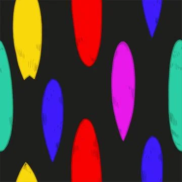 Set of surfboard silhouettes in scale Stock Illustration