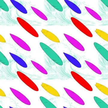 Set of surfboard silhouettes in scale Stock Illustration