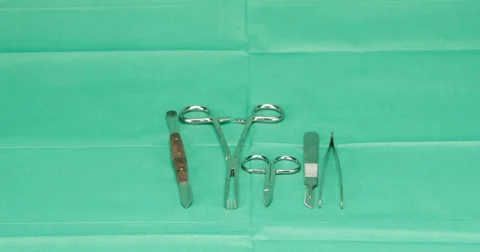 Set of surgical instrument time lapse Stock Footage 63867644