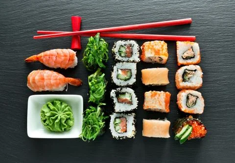 Set of sushi Stock Photos