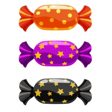 Set of sweets candy on white background. Vector illustration. Isolated Stock Illustration