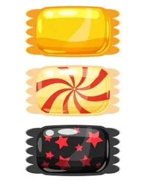 Set of sweets color candy on white background. Vector illustration. Isolated Stock Illustration