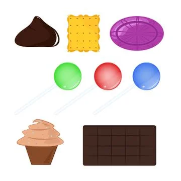 Set of sweets Stock Illustration