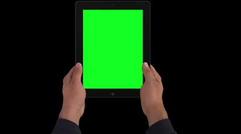 Set of Swipe Gestures Holding an iPad in Portrait Orientation Stock Footage 23952911