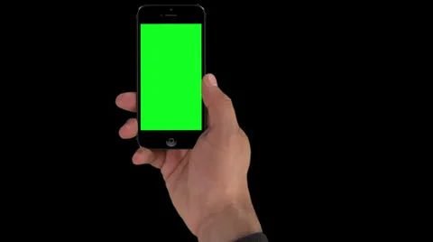 Set of Swipe Gestures on an iPhone with One Hand, Portrait, Alpha Stock Footage 24017751