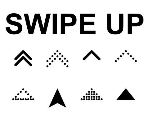Set of Swipe up internet button, online web design arrow move icon, vector il イラスト素材