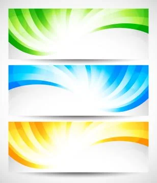 Set of swirl banners Stock Illustration